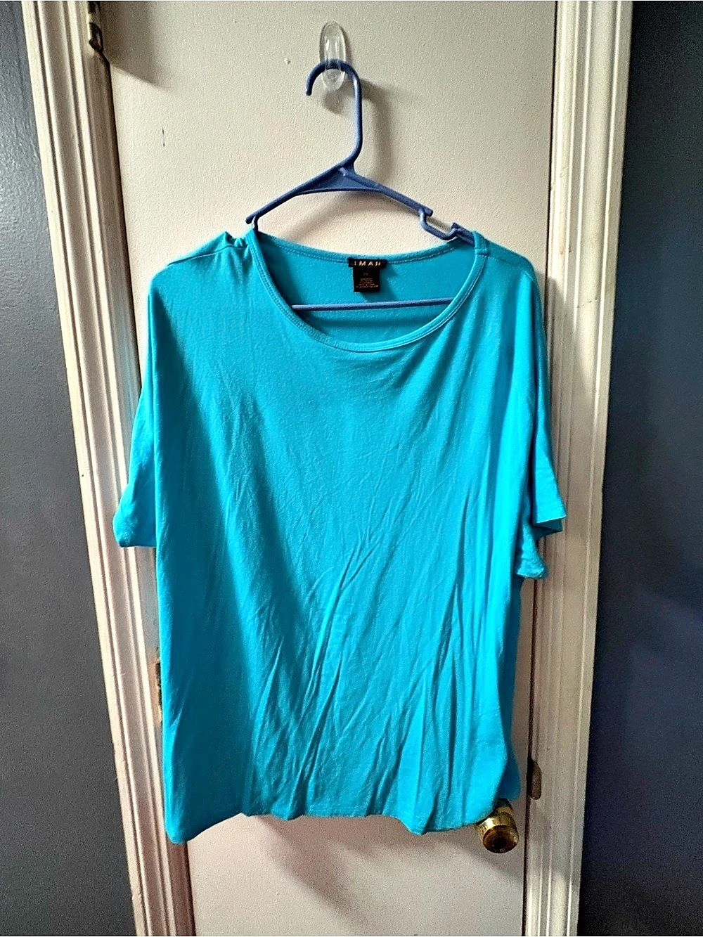 IMAN Blue Tunic Size 2X Like New